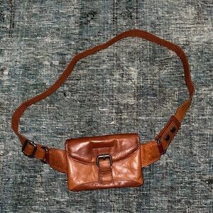Spikes & Sparrow Brown Leather Belt Bag